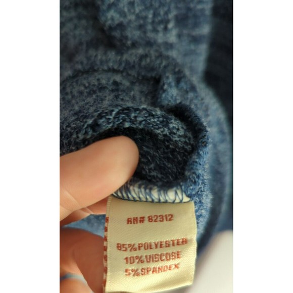 AXYEH Women's M Blue Wrap Cowl Knit Sweater Oversized Stretch Cozy - Picture 9 of 11